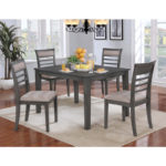 5 Piece Grey Dinette Set 5201 - Mazin