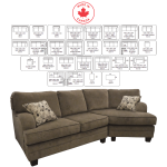 Starcraft Customizable 1535 Sofa, Loveseat, Chair, Sectional, or Sofabed - 2 Piece Reversible Angled Chaise Sofa/Sectional Pictured