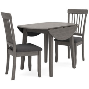 Shullden Drop Leaf Dining Table and Two Side Chairs