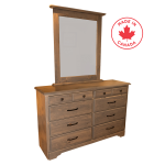 8 Drawer Pine High Dresser 505 - Mirror Also Available - Custom Order in 6 Colours