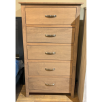 5 Drawer Chest in Taupe - Made in Canada - Floor Model Clearance