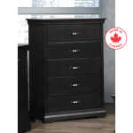 Ajaco 1900 Series Maple Wood 5 Drawer Chest