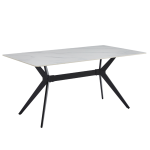 Dining Table with Sintered Stone Top & Black Metal Legs 5916-63DT