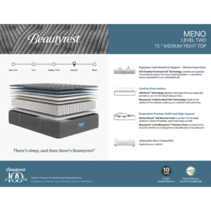 Beautyrest Meno 13" Medium Tight Top Mattress