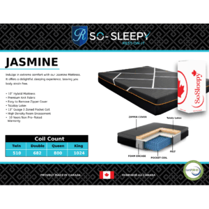 So Sleepy by Rest-On-It Jasmine 10” Latex and Pocket Coil Hybrid Mattress
