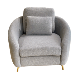 Grey Rounded Tub Chair T-1313C - Floor Model Clearance