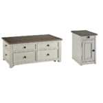 Bolanburg Lift Top Coffee Table and Chairside Table-Floor Model Clearance