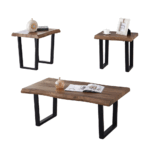 IF-2690 Live Edge Coffee Table + 2 End Tables